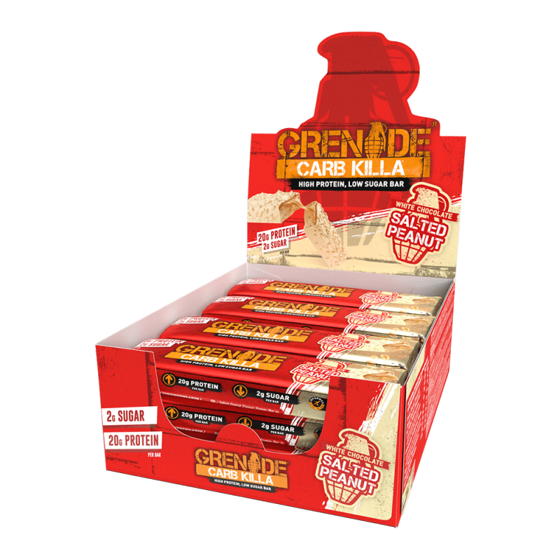 Cutie 12 Batoane Proteice Grenade Protein Bar 60g White Chocolate Salted Peanut 60g