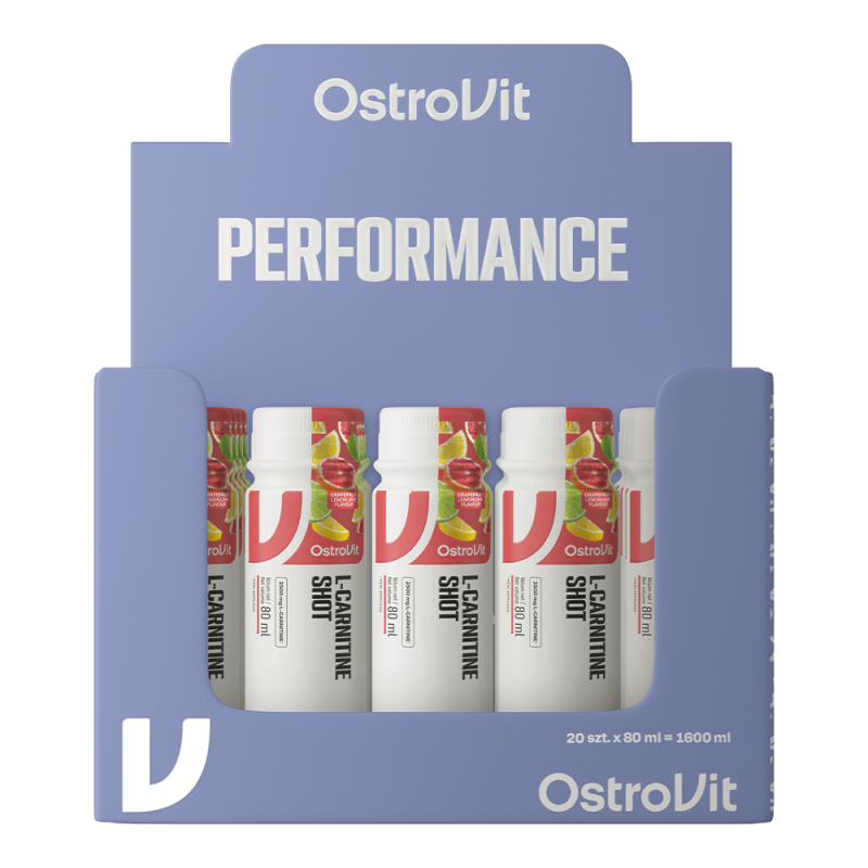 Cutie 20 Shoturi OstroVit L-Carnitină 2500mg 80ml