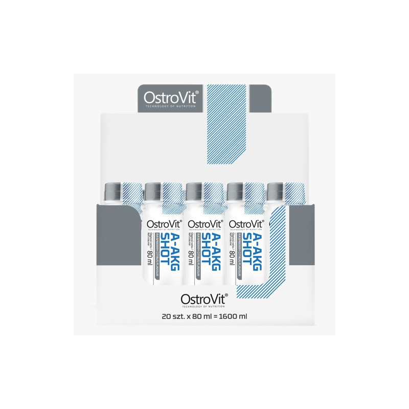 Cutie 20 Shoturi OstroVit Arginină A-AKG Shot 80ml