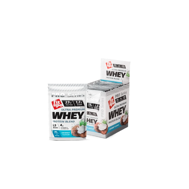 Proteina din Zer FitSpo Ultra Premium Whey Protein diverse arome, Cutie 12 x 30g